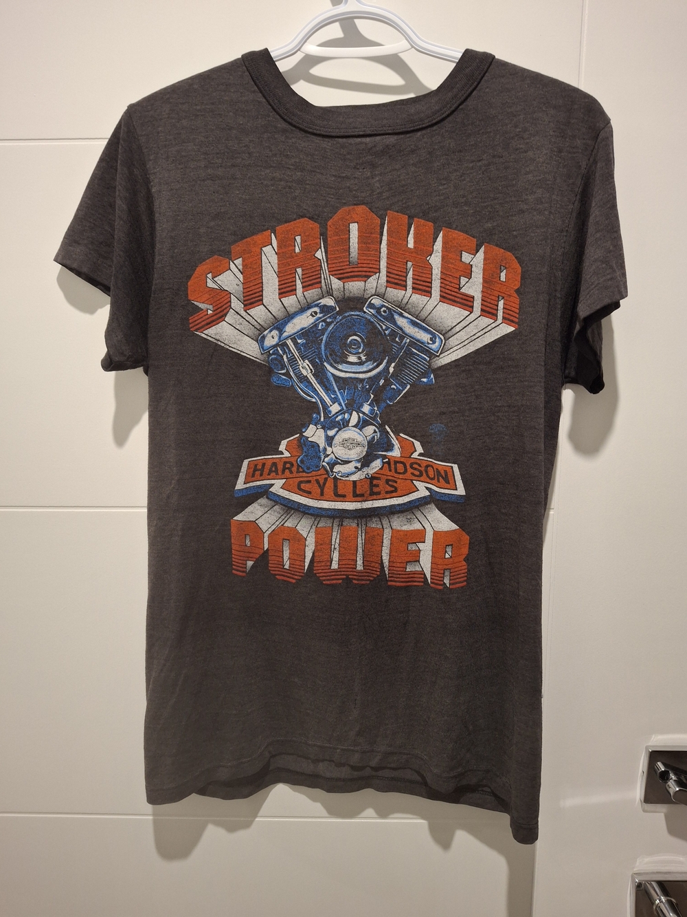 Harley-Davidson Gray 'Stroker Power' Graphic Tee